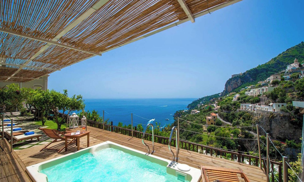 Pogerola Villa | Luxury Historic Villa, Heated Jacuzzi, Lemon Garden & Stunning Amalfi Sea Views
