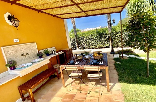 Noto Marina Villa | 2 Holiday House Noto with swimming pool,sauna,jacuzzi,garden,parking,organic garden