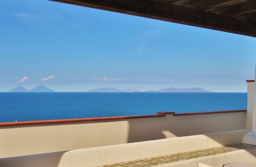 Capo d'Orlando Apartment | Apartment with the exclusive panoramic terrace overlooking the sea, harbor, Aeolian Islands