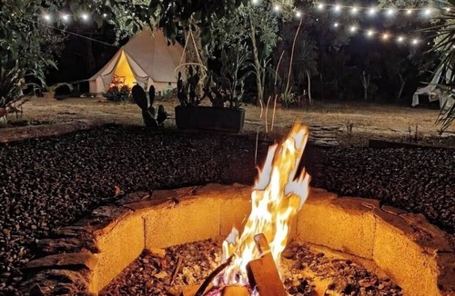 Falerna RV Rental | Boho Bell Tent for Couples | Olive Grove & Hanging Chair, Calabria