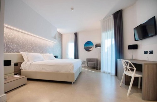 Aci Trezza Hotel | Elegant Bedroom w/Panoramic Balcony by the Sicilian Coastline