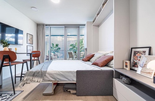 Genoa Apartment | JOIVY Luxury Waterfront Studio with Balcony & Parking in Genoa