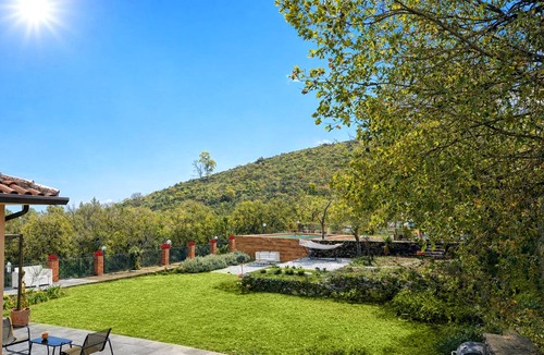 Viagrande Villa | Panorama of Etna and sea, nestled in the park, swimming pool