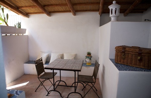 Santa Marina Salina Apartment | The terrace on the sea