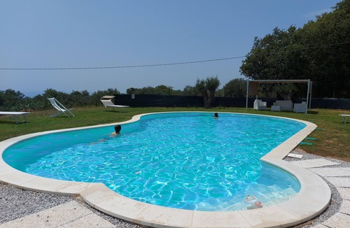 Ricadi Villa | Tropea - Capo Vaticano Apartment in villa with pool, sea view, big garden