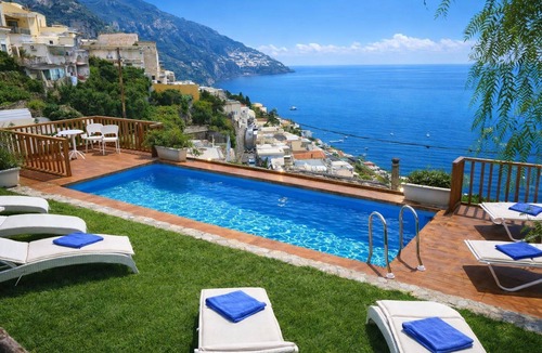 Chiesa Nuova Villa | Villa Azzurra, Villa in Positano with Jacuzzi views, 1km from beach