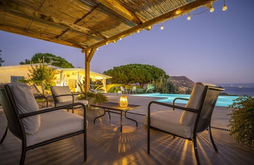 Ricadi Villa | Villa Michaela, for 8 people with infinity heated swimming pool and sea view