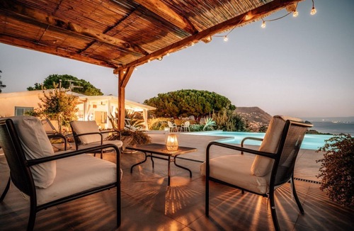 Ricadi Villa | Villa Michaela, for 8 people with infinity heated swimming pool and sea view