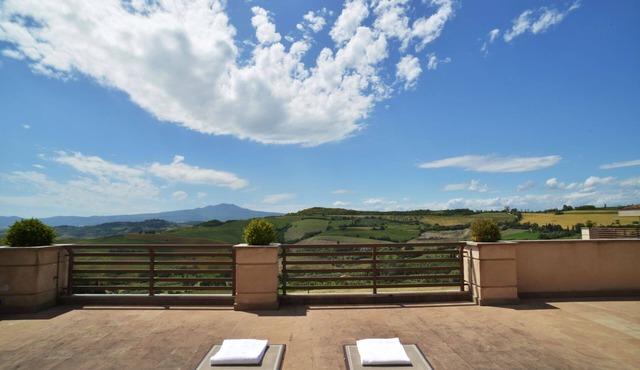 1700 square feet, 2 bedrooms, 2 bathrooms, kitchen & living, panoramic terrace