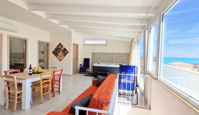 Apartment 'Attico Della Luna' with Sea View, Wi-Fi and Air Conditioning