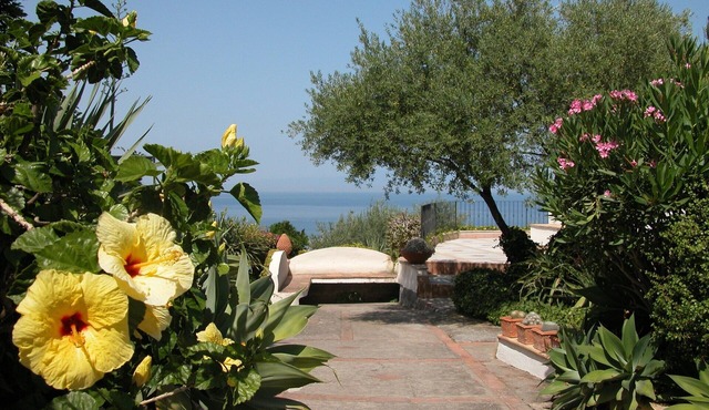 Apartment for 2-3 people in the garden with swimming pool, WiFi and parking