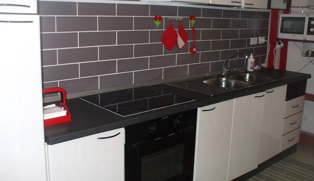 basement with outdoor area, also with pet