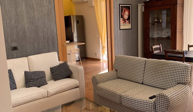 Family apartment with large terrace and lawn garden