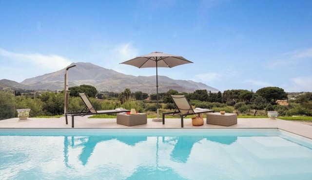 Historic villa overlooking Scopello sea stacks