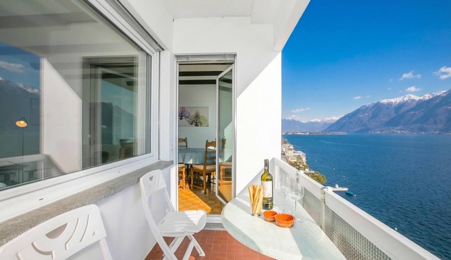 On the Lake 2BR with Garage in Porto Ronco, Porto Ronco, Ascona, Switzerland in Ronco sopra Ascona