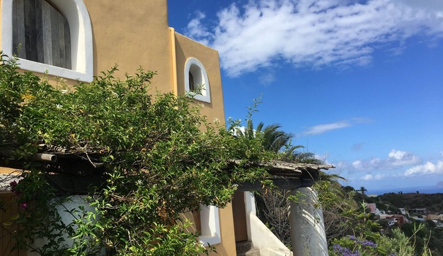 Panorama house on a place of power: top of Filicudi