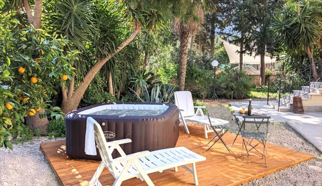 Sunny Villa with Home Spa - with Sea View, Pool & Wi-Fi