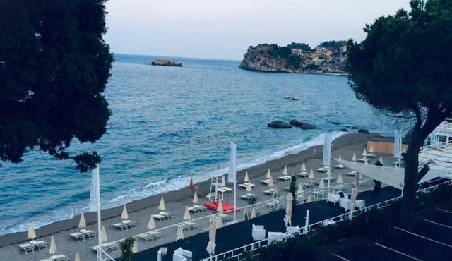 Taormina, Mediterranean house on the sea. Beautiful island.