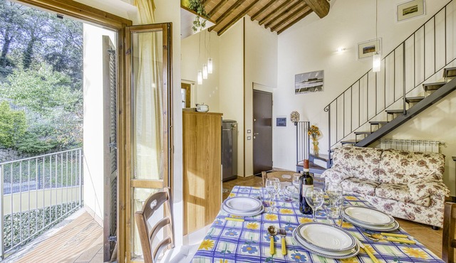 Tuscan Sun Duplex with Balcony and Shared Pool, Radicondoli, Italy