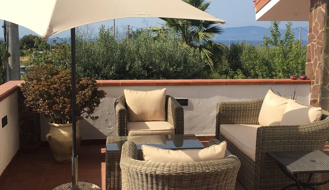 Villa Bergamotto - Luxury 3 mins drive to Beach, 1st Floor, sea view sun terrace