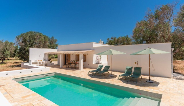 Wonderful private villa for 6 guests with private pool, A/C, WIFI and TV, close to Ostuni