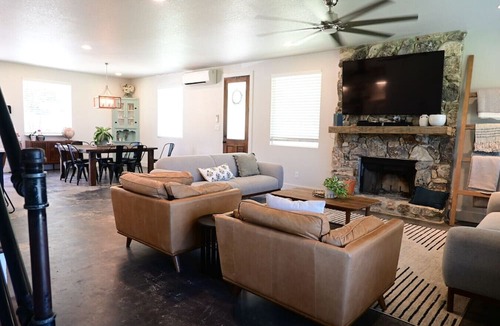 Spring Branch House | Farmhouse- Pool, Hot tub, Putting green, Swimming hole