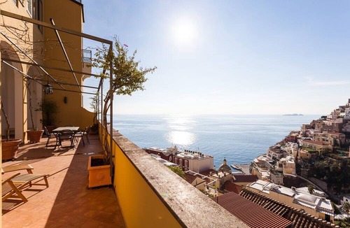 Positano City Centre Apartment | My Rental Homes - Casa Palazzo with wide panoramic terrace and sea view